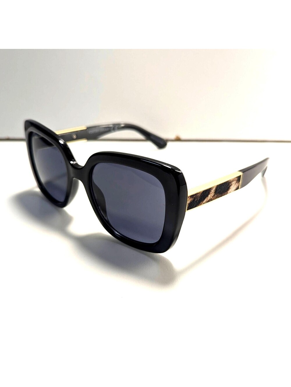 Foster Grant DG1020 Sunglasses Black Tort Cat Eye Oversized Frames Fashion Chic